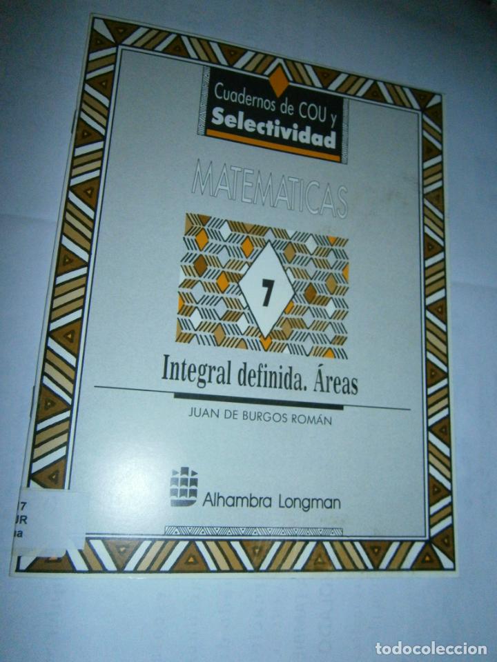 Libros de segunda mano: ANTIGUO LIBRO DE TEXTO - CUADERNOS DE MATEMATICA DE COU Y SELECTIVIDAD - CG10 - Foto 1