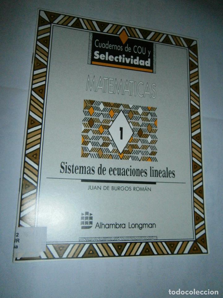 Libros de segunda mano: ANTIGUO LIBRO DE TEXTO - CUADERNOS DE MATEMATICA DE COU Y SELECTIVIDAD - CG10 - Foto 1