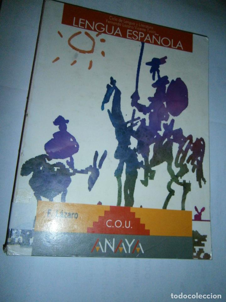 Libros de segunda mano: ANTIGUO LIBRO DE TEXTO - LENGUA ESPA&Ntilde;OLA COU - CG10 - Foto 1
