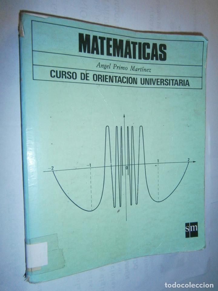 Libros de segunda mano: ANTIGUO LIBRO DE TEXTO - MATEMATICAS COU - CG11 - Foto 1