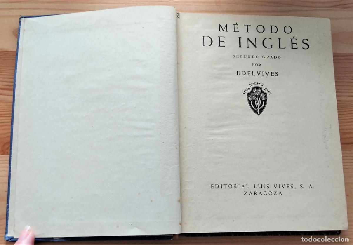 Libros de segunda mano: M&Eacute;TODO DE INGL&Eacute;S, SEGUNDO GRADO - EDELVIVES A&Ntilde;O 1944 - Foto 3