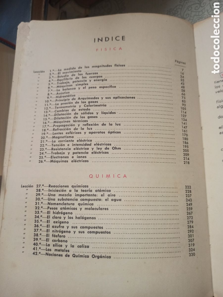 Libros de segunda mano: FISICA Y QU&Iacute;MICA, CUARTO CURSO. A&Ntilde;O 1965 - Foto 4