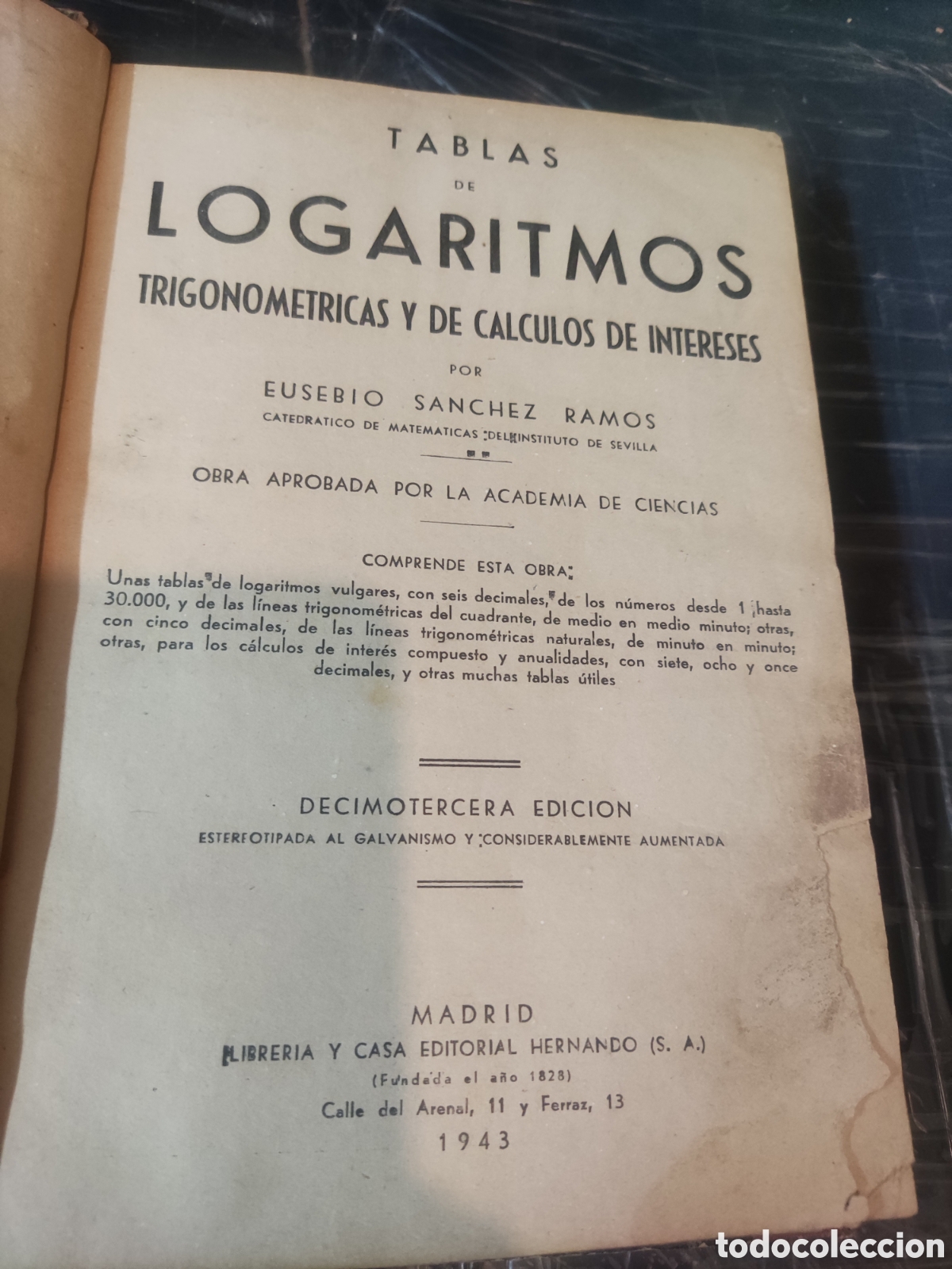 Libros de segunda mano: Tablas de Logaritmos. - Foto 2