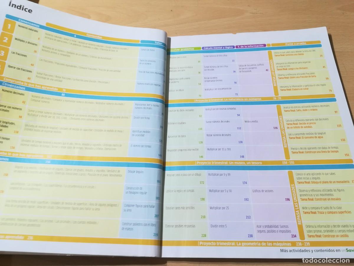 Libros de segunda mano: MATEMATICAS 5&ordm; PRIMARIA 2&ordm;TRIM / SM / AO-16 - Foto 6