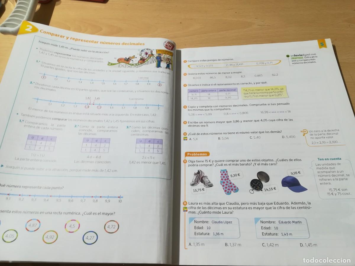 Libros de segunda mano: MATEMATICAS 5&ordm; PRIMARIA 2&ordm;TRIM / SM / AO-16 - Foto 10