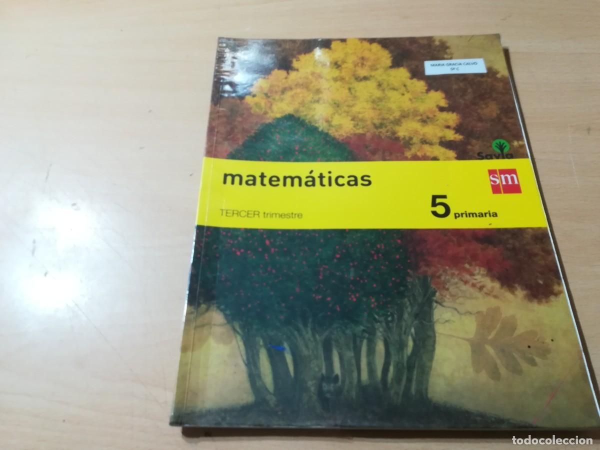 Libros de segunda mano: MATEMATICAS 5&ordm; PRIMARIA 3&ordm; TRIM / SM / AO-16 - Foto 1