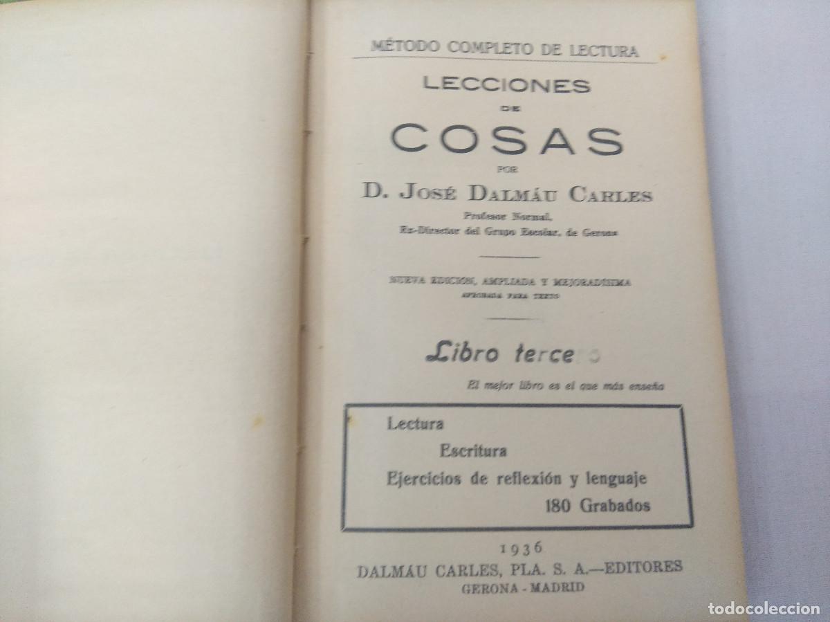 Libros de segunda mano: LECCIONES DE COSAS/DALMAU CARLES PLA. - Foto 2