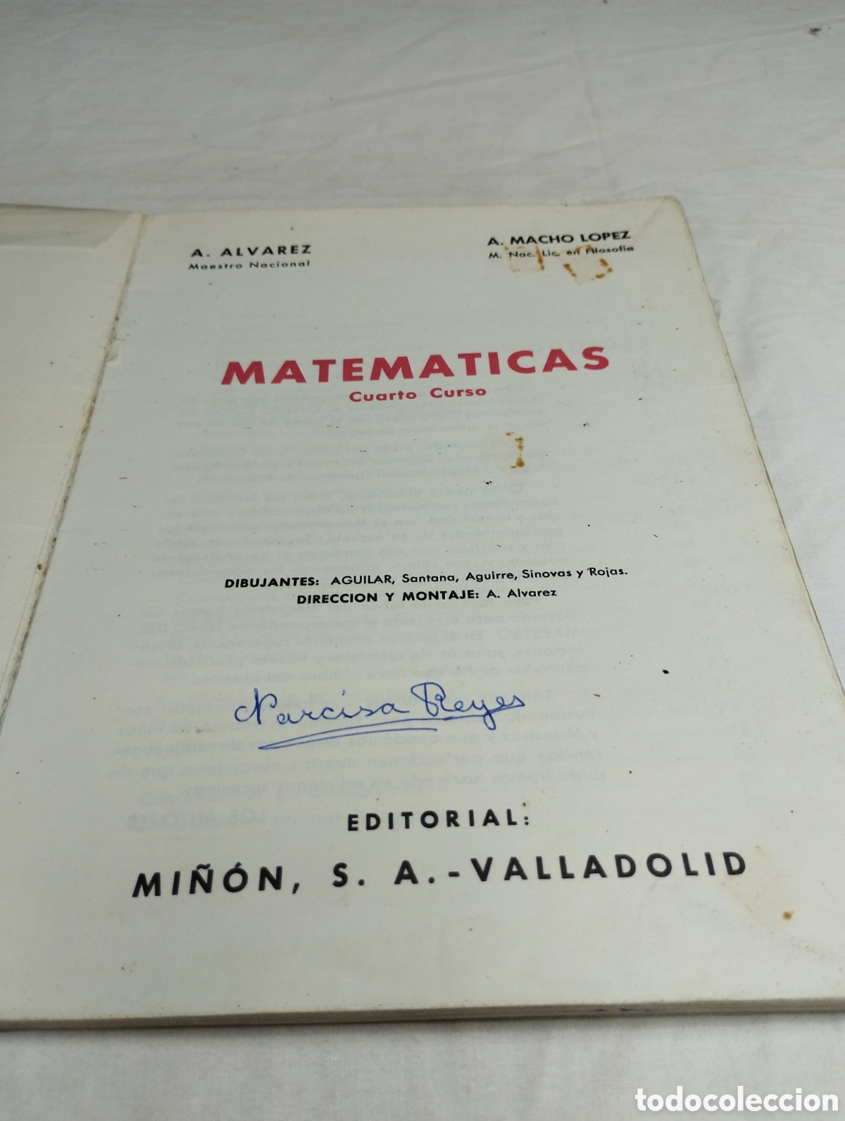 Libros de segunda mano: Matem&aacute;ticas, cuarto curso. Editorial Mi&ntilde;&oacute;n, 1966 KKB - Foto 3