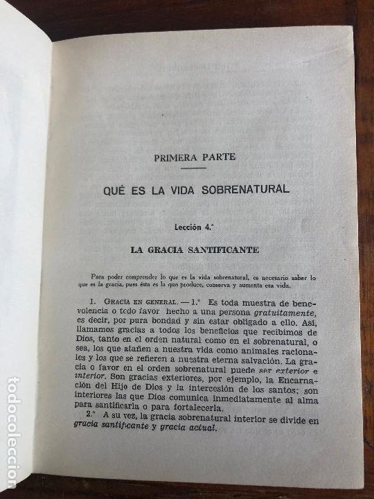 Libros de segunda mano: libro escolar, vida sobrenatural, septimo curso , 1945 Textos E. P. - Foto 5