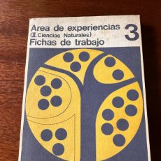Libros de segunda mano: ÁREA DE EXPERIENCIAS 3 ( II CIENCIAS NATURALES ) FICHAS DE TRABAJO EGB EDUCACIÓN SANTILLANA 1972