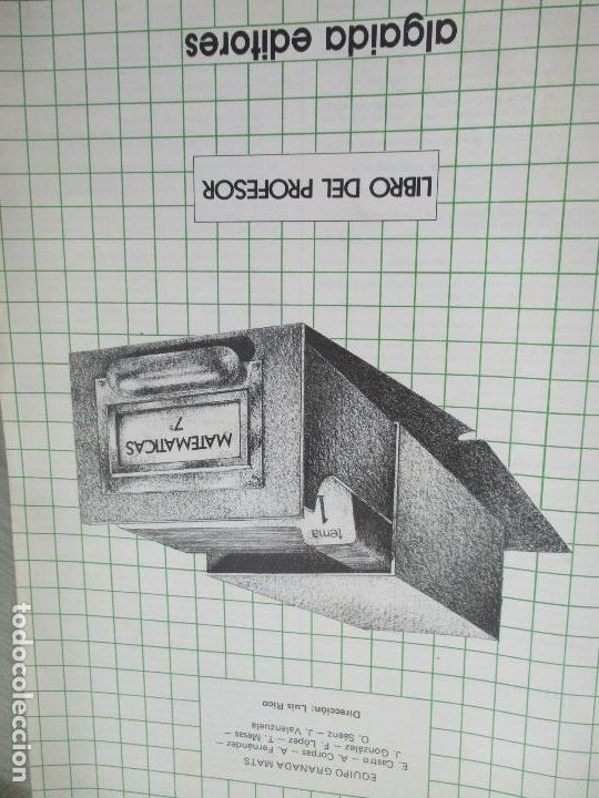Libros de segunda mano: MATEM&Aacute;TICAS, 7&ordm;. EGB-EQUIPO GRANADA MATS- LIBRO DEL PROFESOR, -ALGAIDA-1985 - Foto 2