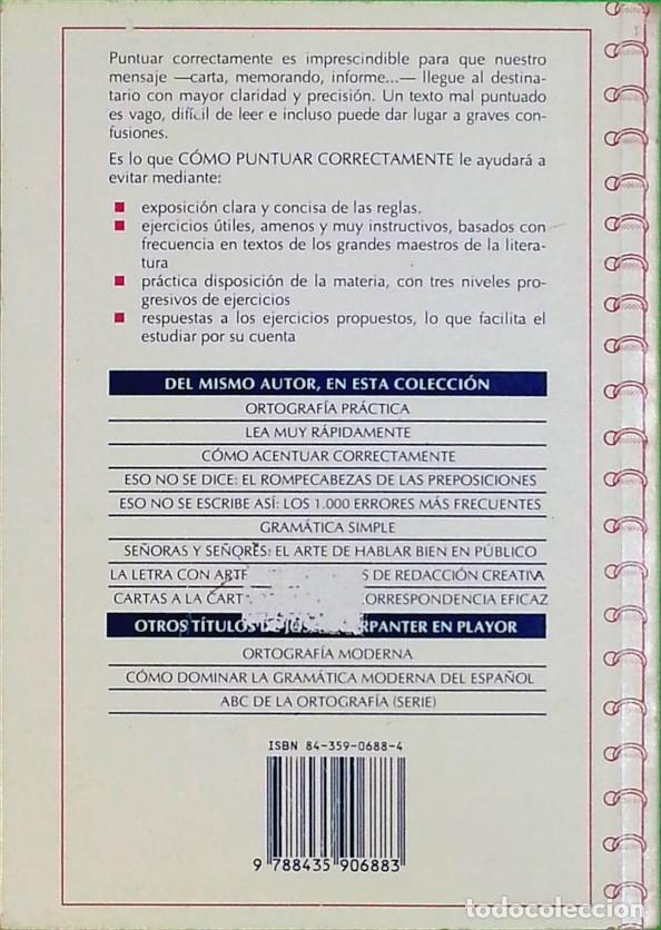 Libros de segunda mano: C&oacute;mo puntuar correctamente - Jos&eacute; Escarpanter - Foto 2