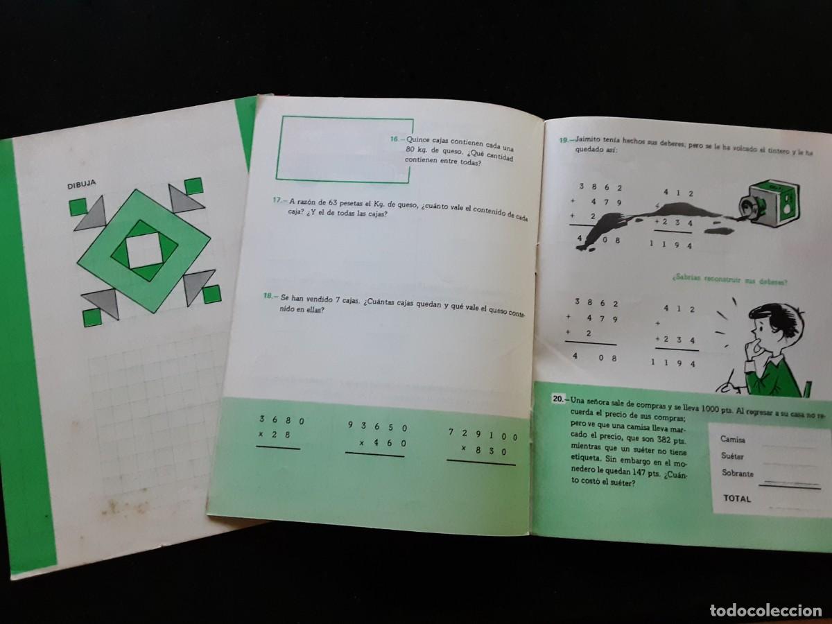 Libros de segunda mano: Matem&aacute;ticas, ejercicios curso cuarto editorial Prima Luce, 1969 Cuadernos 1 y 2 - Foto 2