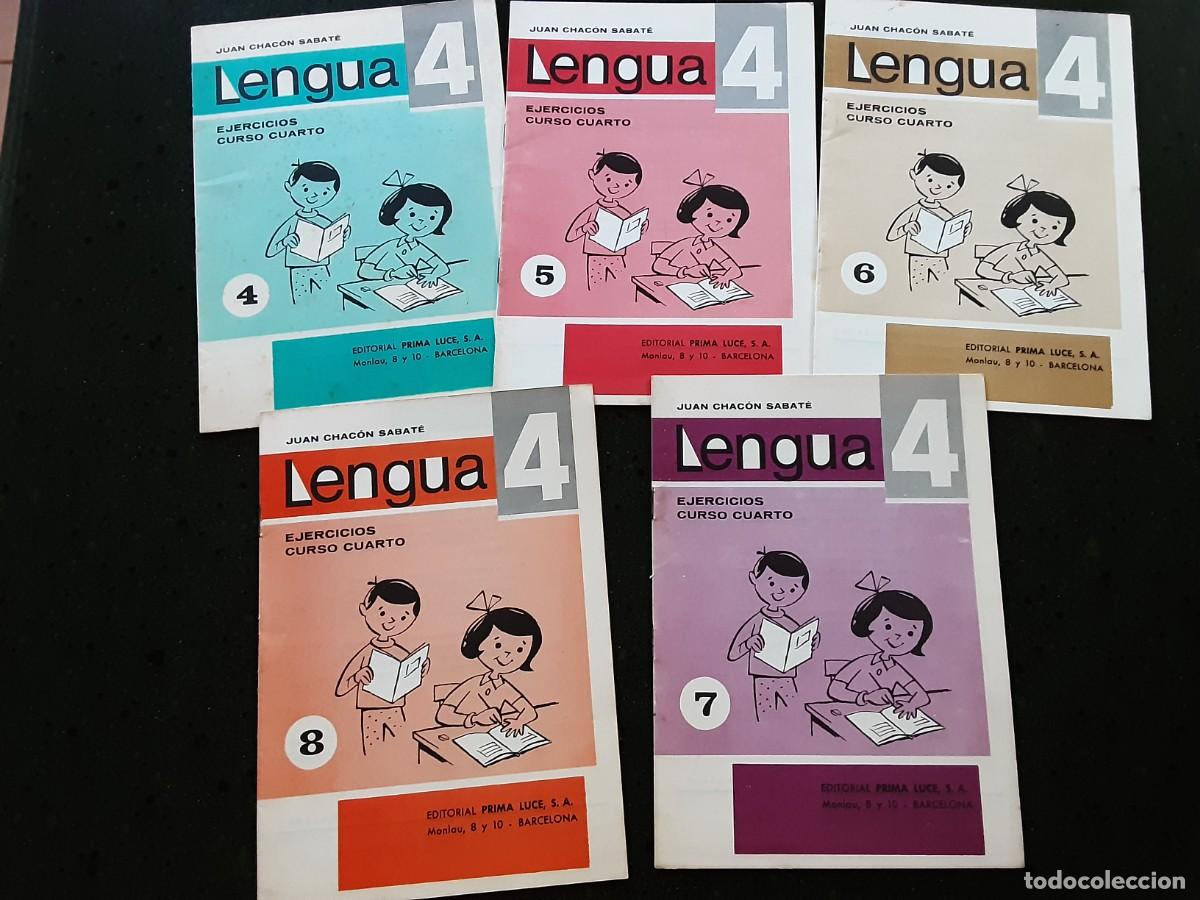 Libros de segunda mano: Lengua, ejercicios curso cuarto editorial Prima Luce, 1969 Cuadernos 4 al 8 - Foto 1
