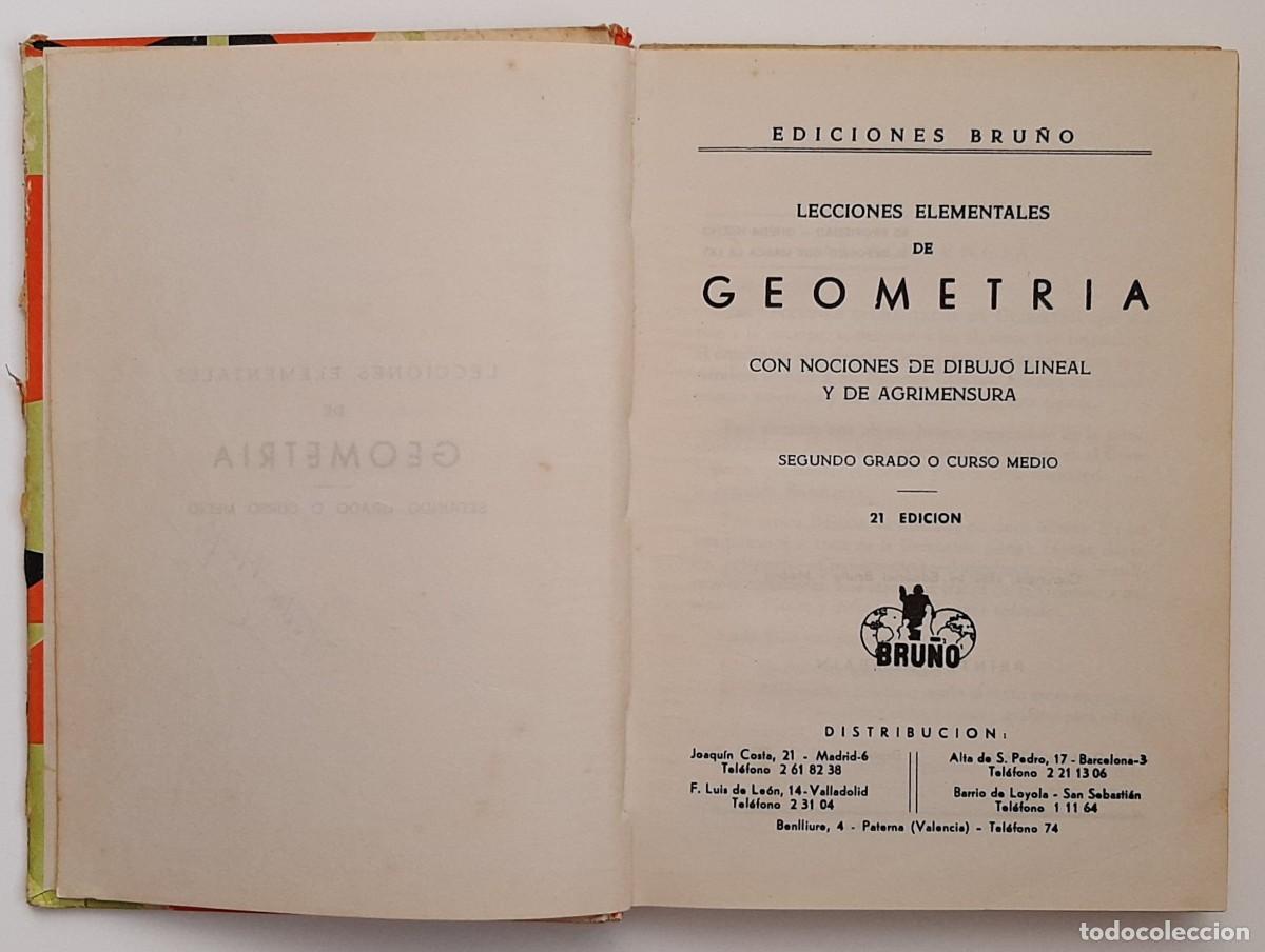 Libros de segunda mano: GEOMETR&Iacute;A. SEGUNDO GRADO. 1965 - Foto 3
