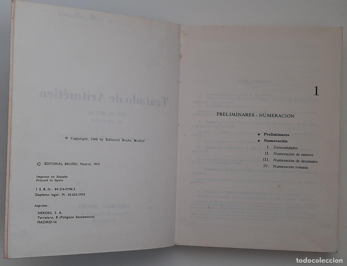 Libros de segunda mano: TRATADO DE ARITM&Eacute;TICA. TERCER GRADO. 2 TOMOS - Foto 4