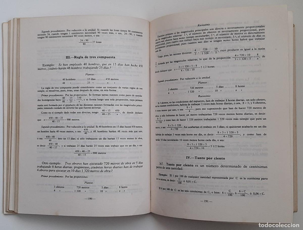 Libros de segunda mano: TRATADO DE ARITM&Eacute;TICA. TERCER GRADO. 2 TOMOS - Foto 6