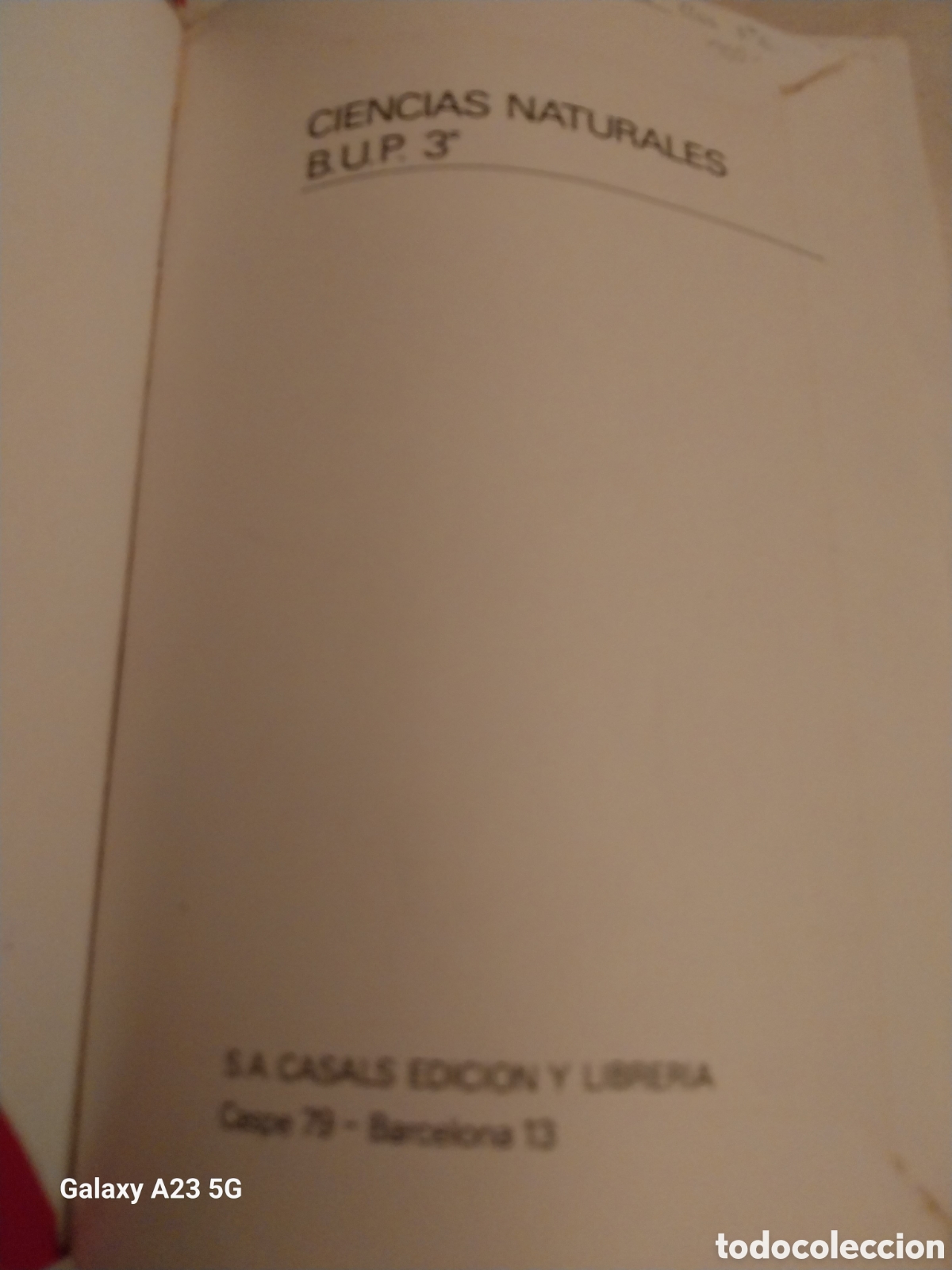 Libros de segunda mano: CIENCIAS NATURALES B.U.P 3&deg;.. S.A CASALS Y LIBRER&Iacute;A - Foto 4
