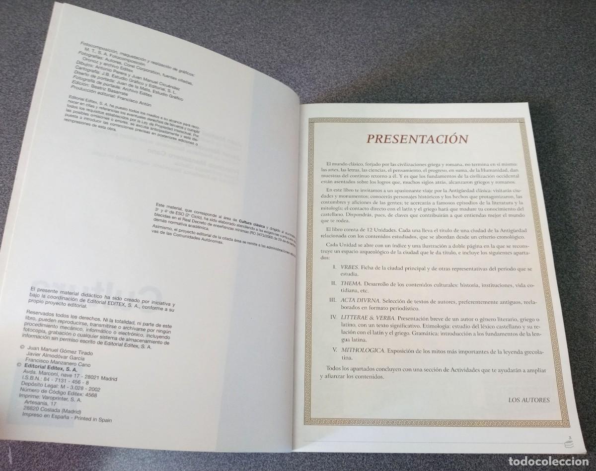 Libros de segunda mano: Cultura Cl&aacute;sica E.S.O. Editex - Foto 4