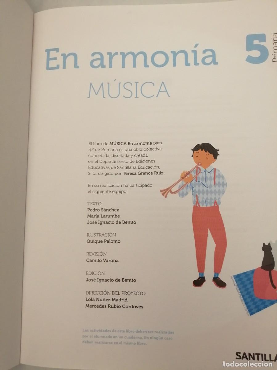 Libros de segunda mano: En Armon&iacute;a Musical. 5 Primaria - Foto 5