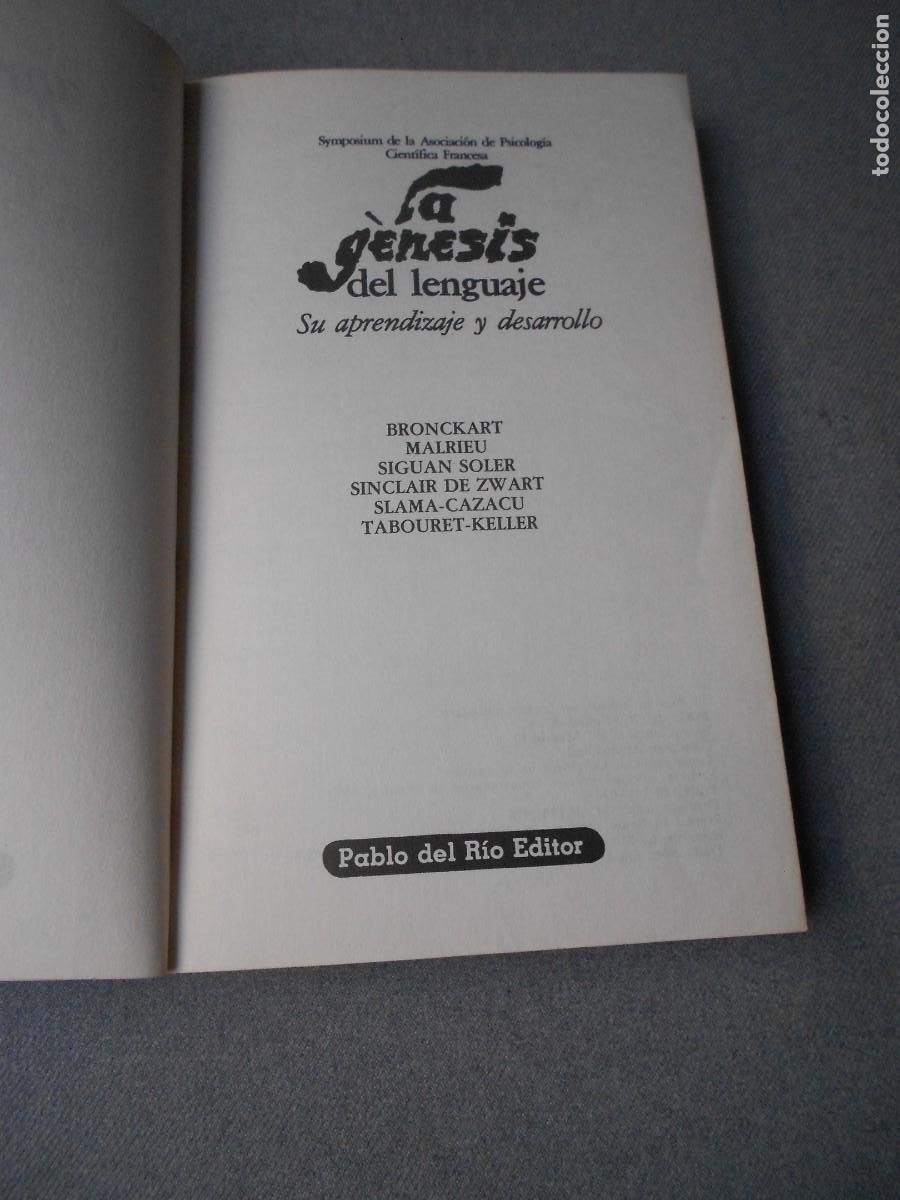 Libros de segunda mano: LA GENESIS DEL LENGUAJE - Foto 2