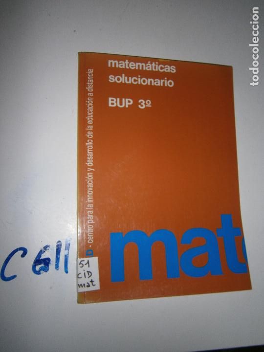 Libros de segunda mano: ANTIGUO LIBRO DE TEXTO - MATEMATICAS 3&ordm; BUP - SOLUCIONARIO - Foto 1