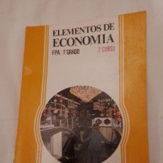 Libros de segunda mano: ELEMENTOS DE ECONOMÍA. FPA 2 CURSO. EDITEX