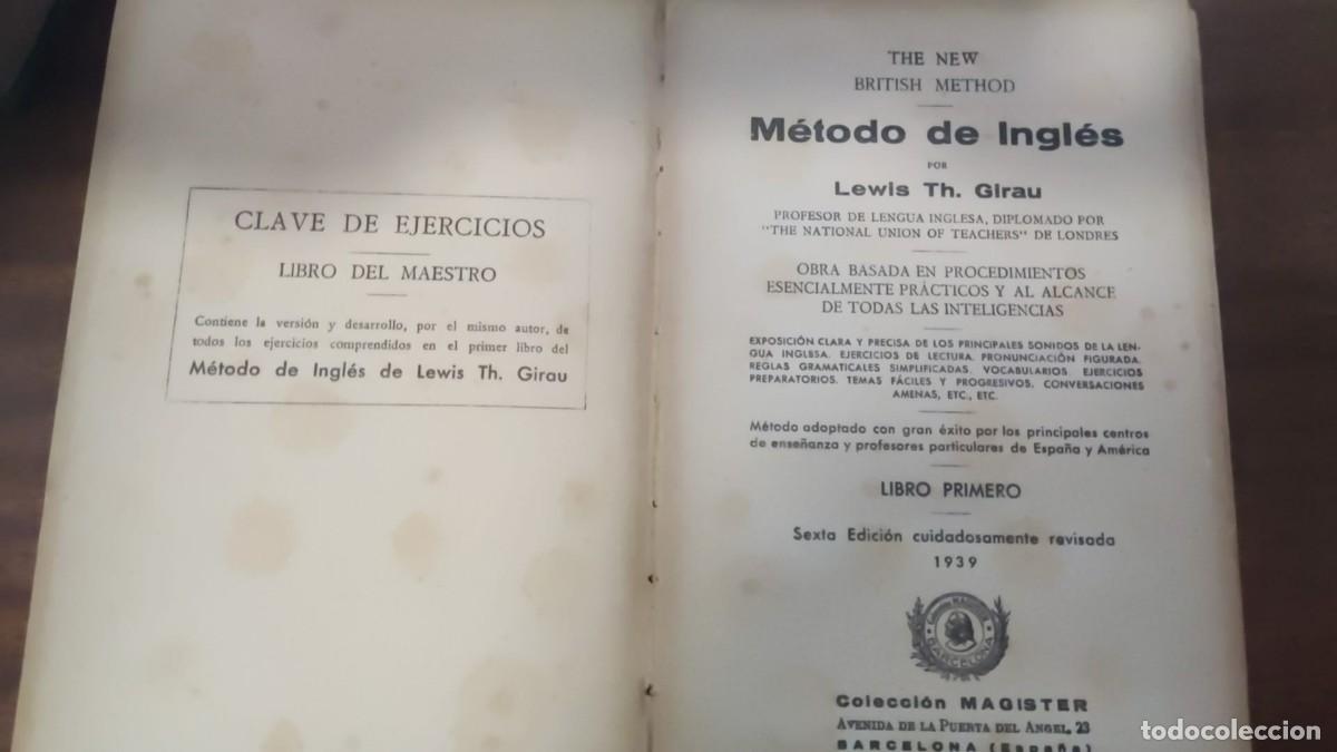 Libros de segunda mano: Metodo de ingles . Lewis Girau. 1939 - Foto 3