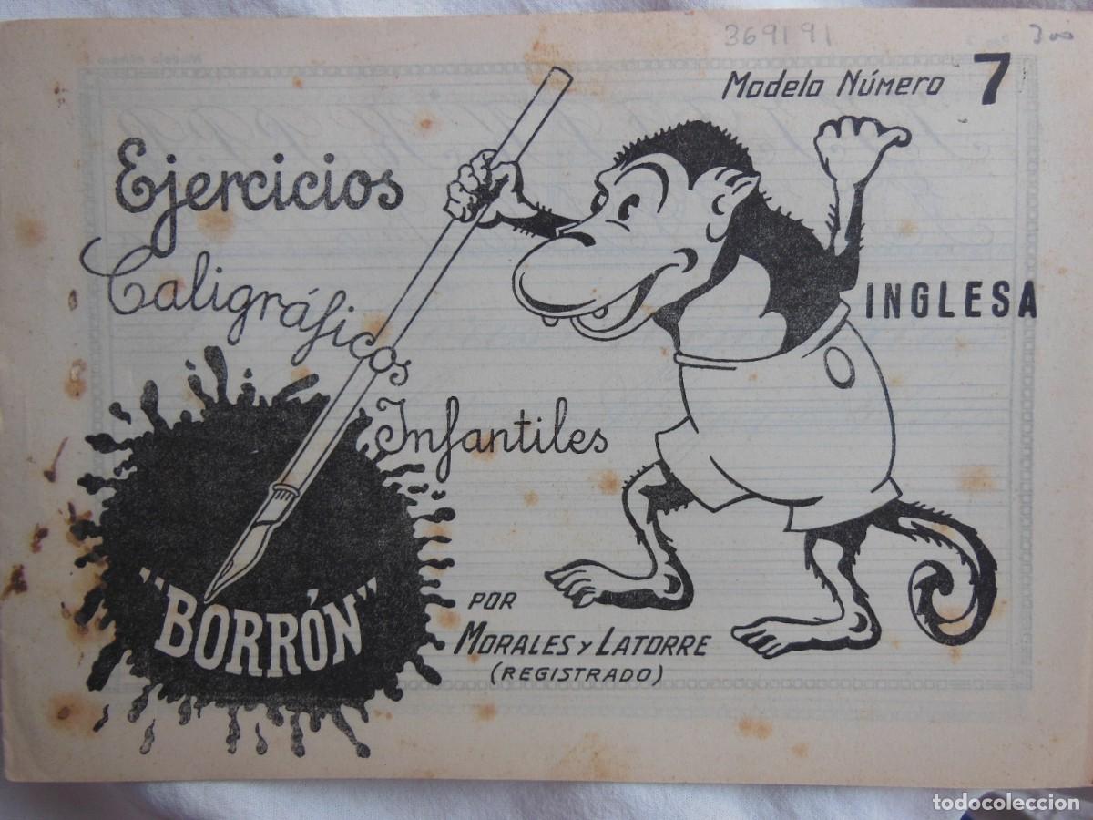 Libri di seconda mano: CUADERNO DE EJERCICIOS CALIGR&Aacute;FICOS INFANTILES BORR&Oacute;N. N&ordm;7. CALIGRAF&Iacute;A INGLESA. (1930 aprox)