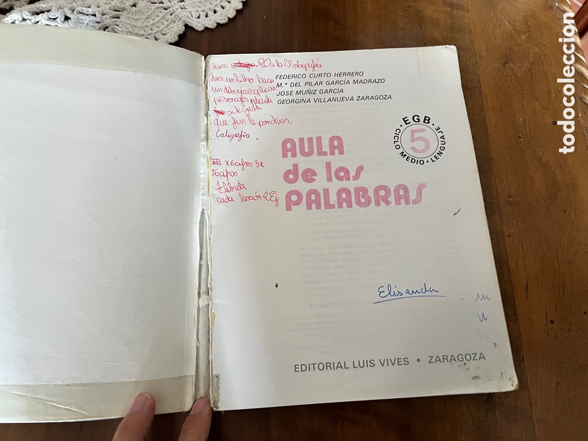 Libros de segunda mano: Lenguaje 5 EGB. Aula de las palabras. Edelvives. 1982 - Foto 2