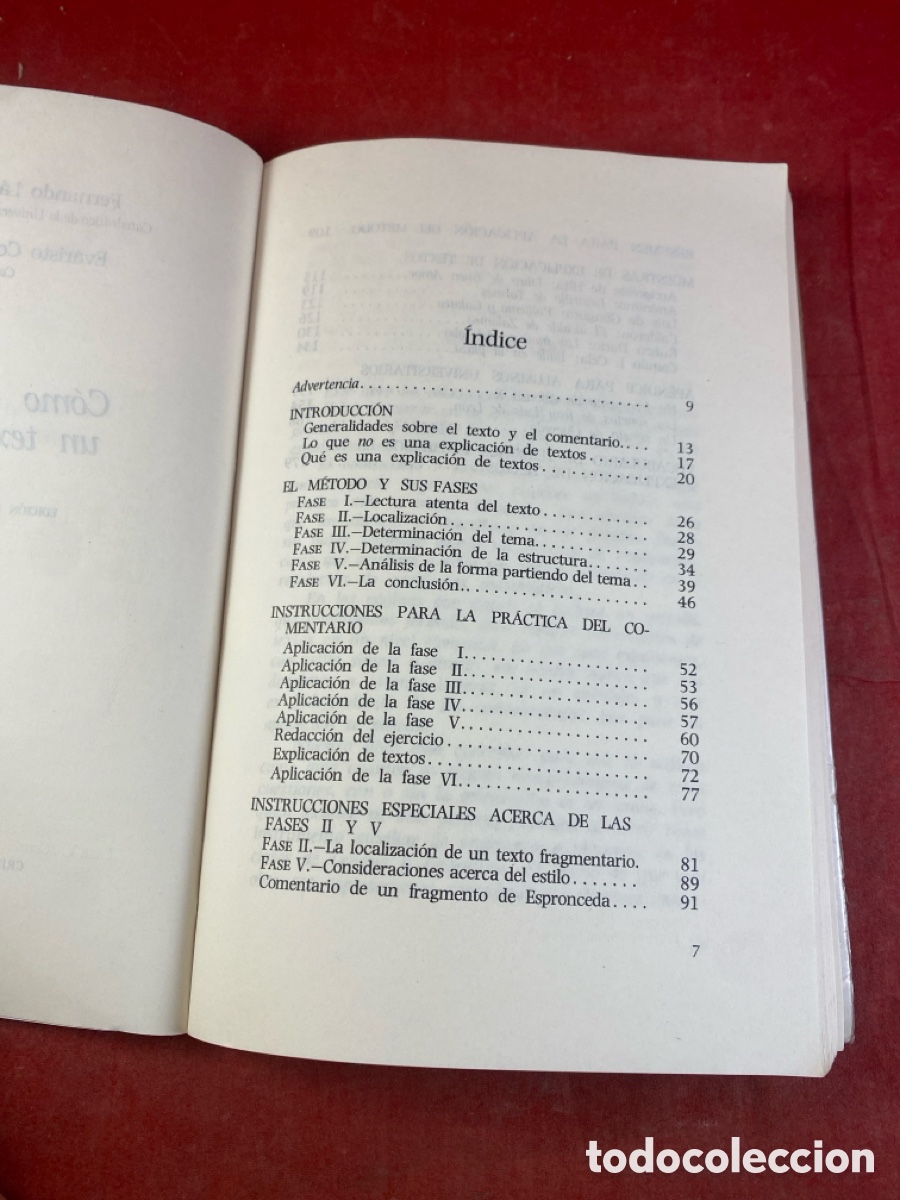 Libros de segunda mano: COMO SE COMENTA UN TEXTO LITERARIO - Foto 3