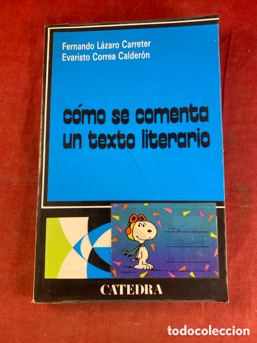 Libros de segunda mano: COMO SE COMENTA UN TEXTO LITERARIO - Foto 1
