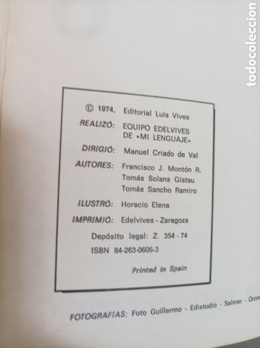 Libros de segunda mano: Mi lenguaje. Consulta. 6&ordm; EGB. Edelvives. - Foto 4