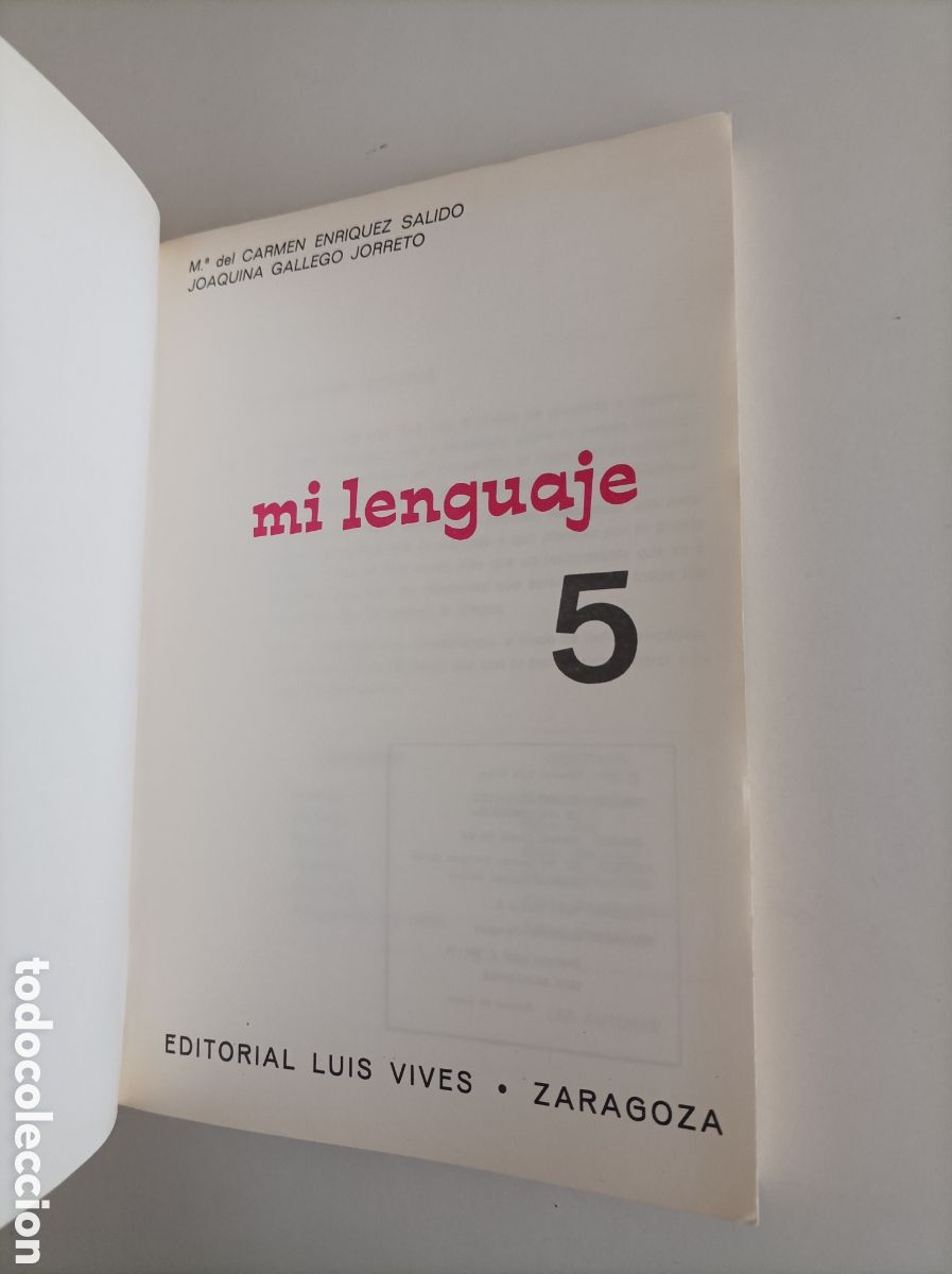 Libros de segunda mano: Mi lenguaje. Consulta. 5&ordm; EGB. Edelvives. - Foto 2