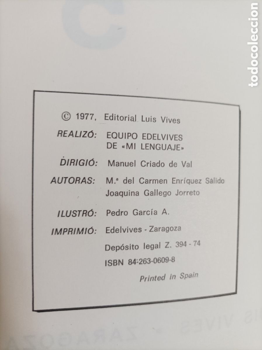 Libros de segunda mano: Mi lenguaje. Consulta. 5&ordm; EGB. Edelvives. - Foto 3