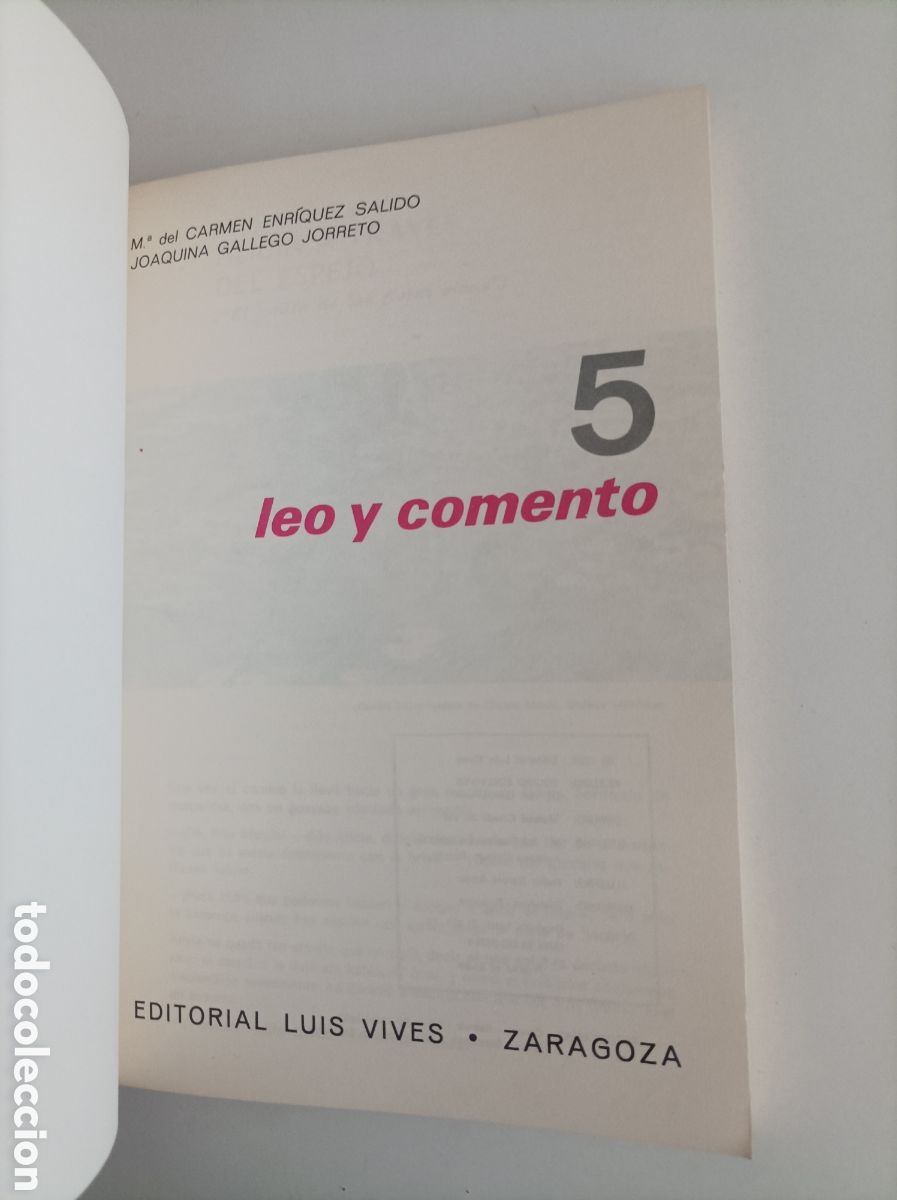 Libros de segunda mano: Leo y comento. Lecturas. 5&ordm; EGB. Edelvives. - Foto 2