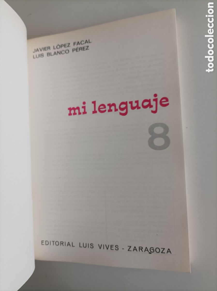 Libros de segunda mano: Mi lenguaje. Consulta. 8&ordm; EGB. Edelvives. - Foto 2