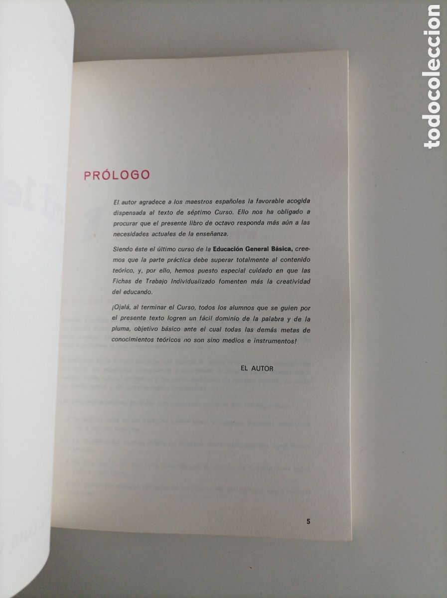 Libros de segunda mano: Mi lenguaje. Contenidod. 8&ordm; EGB. Edelvives - Foto 4