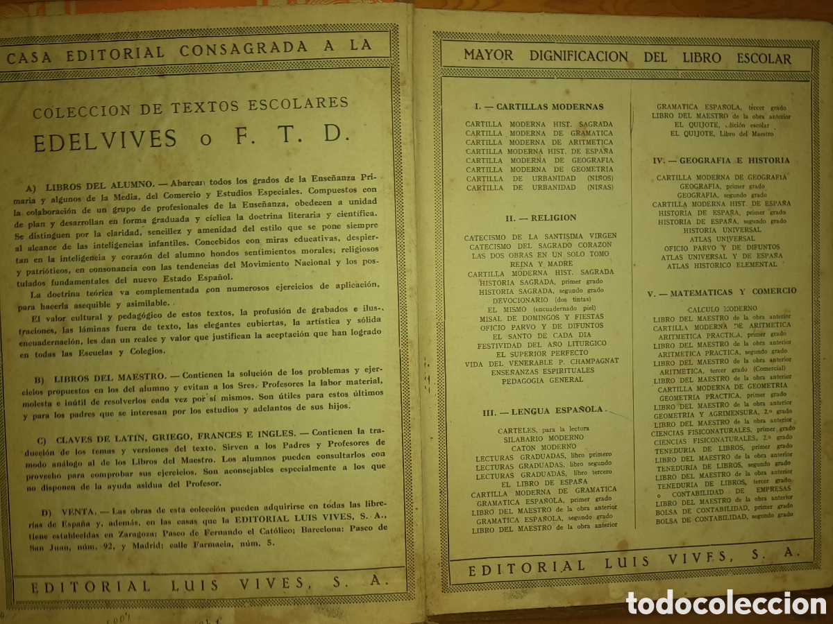 Libros de segunda mano: FRANC&Eacute;S PRIMER CURSO EDITORIAL LUIS VIVES 1946 - Foto 7