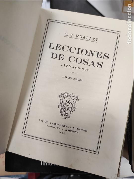 Libros de segunda mano: Lecciones de cosas II. C.B. Nualart. - Foto 2