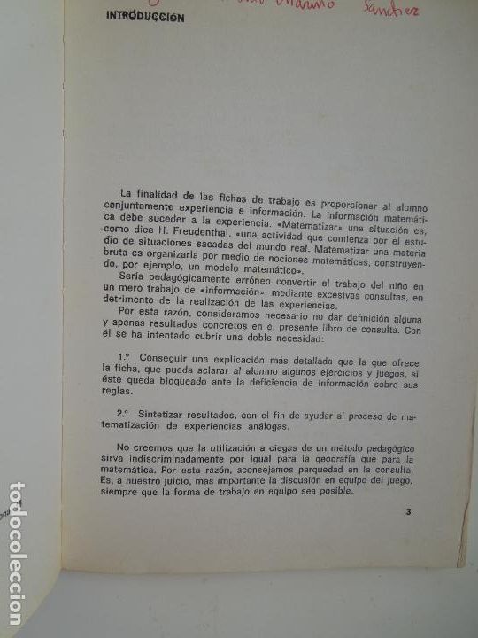 Libros de segunda mano: MATEM&Aacute;TICA - 5&ordm; EDUCACI&Oacute;N GENERAL B&Aacute;SICA - TEIDE 1&ordf; ED. 1971 - LIBRO - RICARDO PONS - - Foto 3