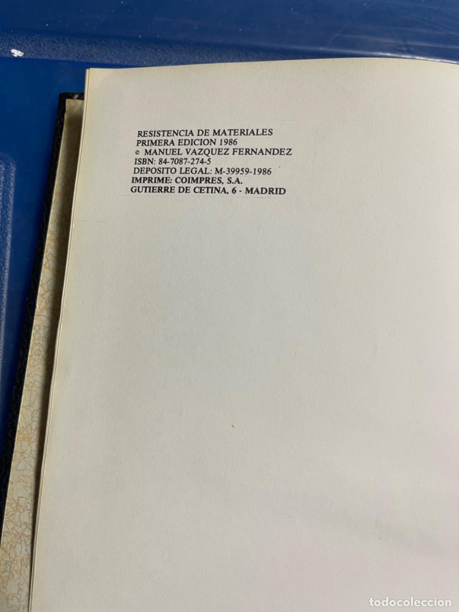 Libros de segunda mano: RESISTENCIA DE MATERIALES. MANUEL V&Aacute;ZQUEZ 1986 - Foto 3