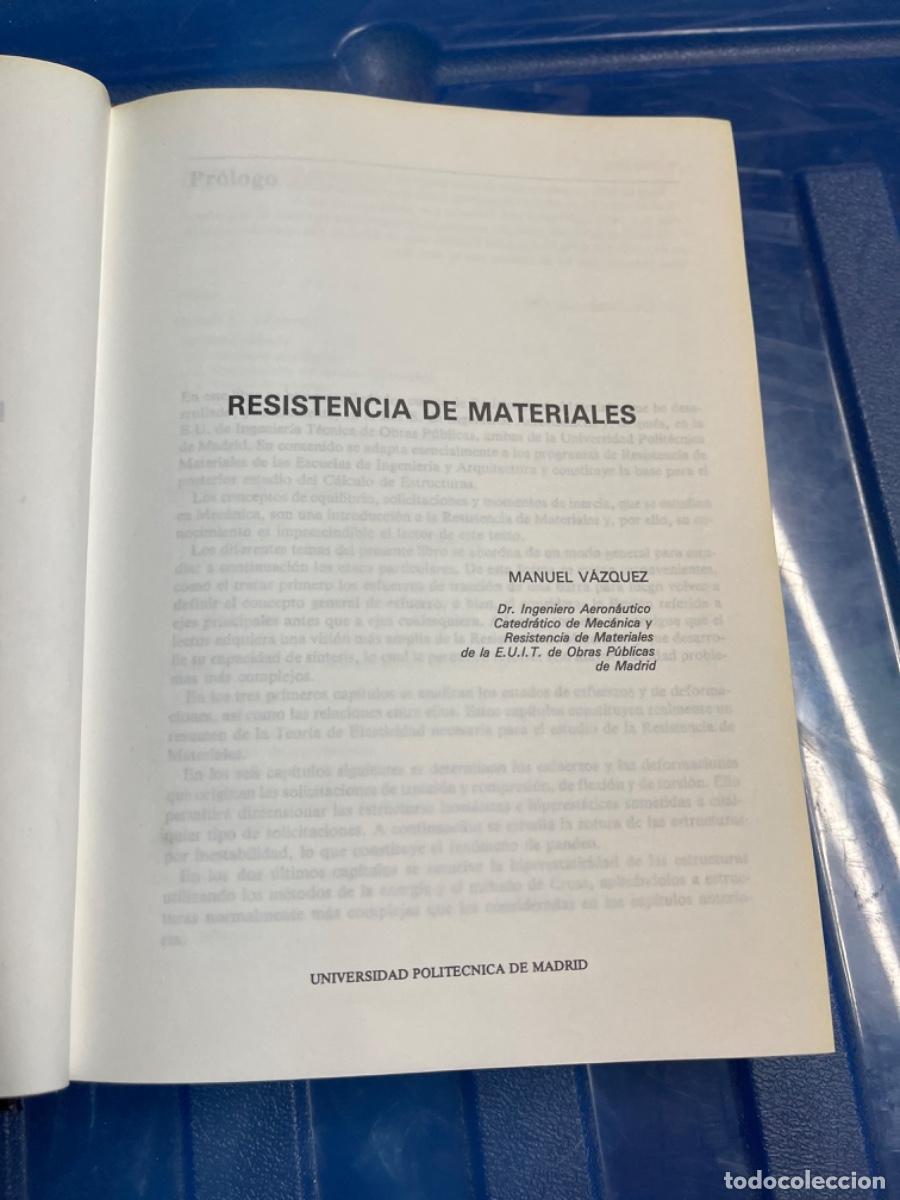 Libros de segunda mano: RESISTENCIA DE MATERIALES. MANUEL V&Aacute;ZQUEZ 1986 - Foto 5