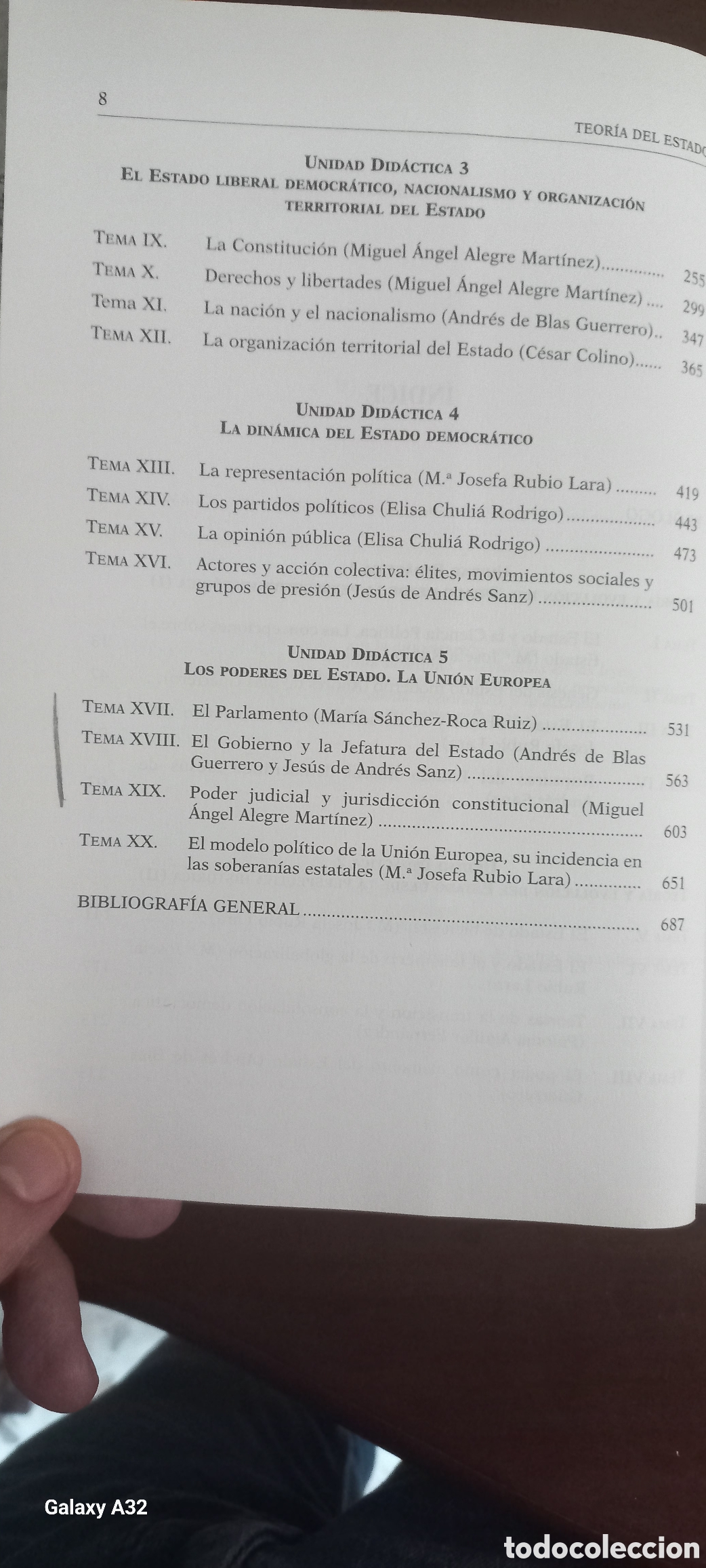 Libros de segunda mano: TEOR&Iacute;A DEL ESTADO. ANDR&Eacute;S DE BLAS. UNED - Foto 2