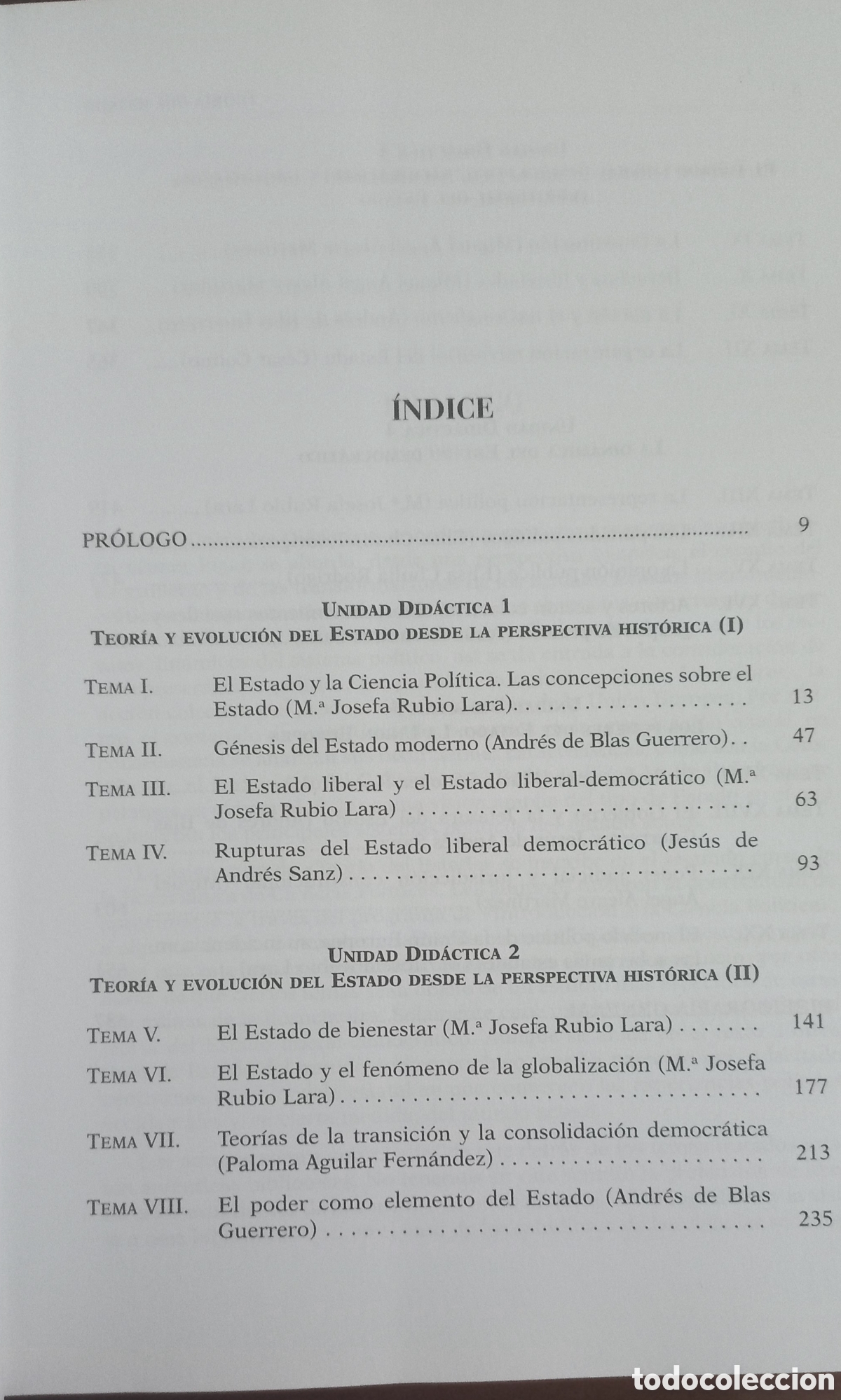 Libros de segunda mano: TEOR&Iacute;A DEL ESTADO. ANDR&Eacute;S DE BLAS. UNED - Foto 3