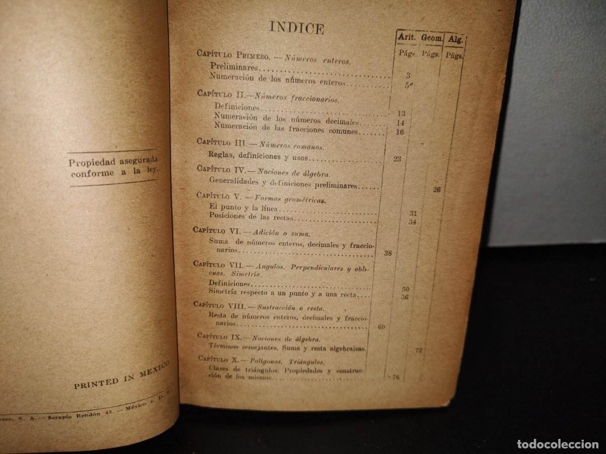 Libros de segunda mano: 93- ARITM&Aacute;TICA Y NOCIONES DE GEOMETR&Iacute;A. CUARTO LIBRO - J. E. ROZ&Aacute;N - 1956 - Foto 5