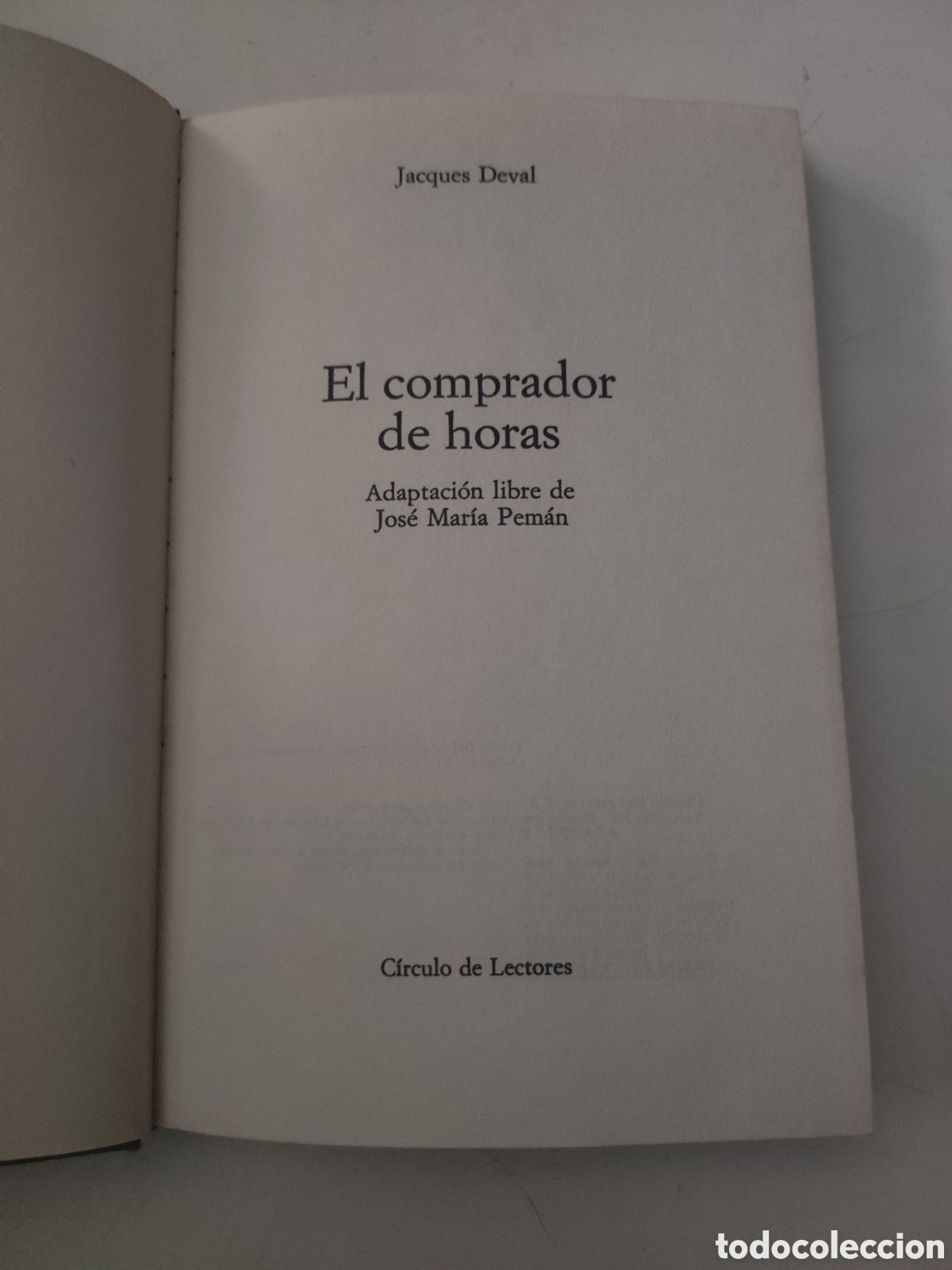 Libros de segunda mano: EL COMPRADOR DE HORAS.- Jacques Deval. - Foto 1