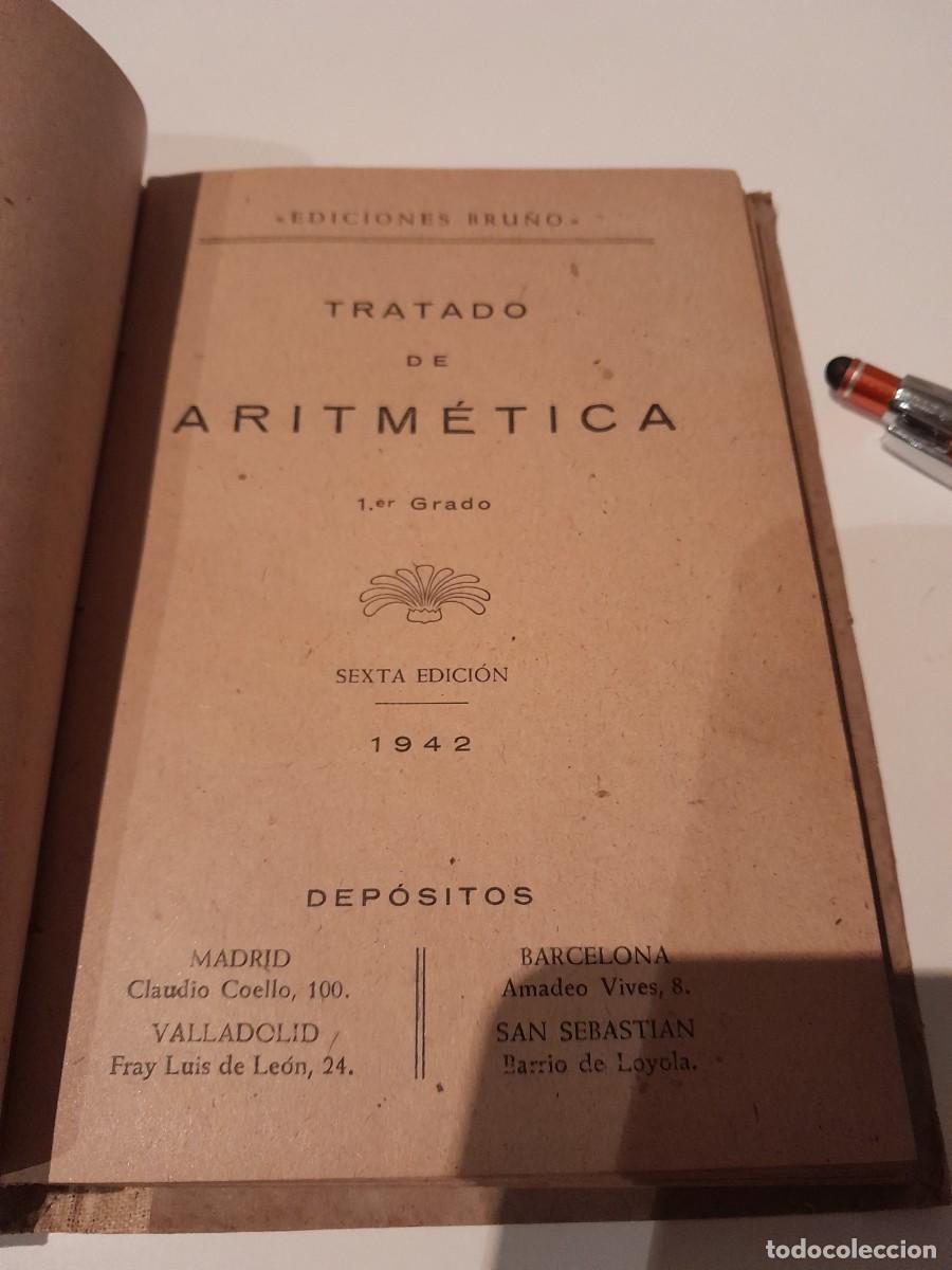 Libros de segunda mano: Libro Tratado de Aritm&eacute;tica, 1er grado. - Foto 3