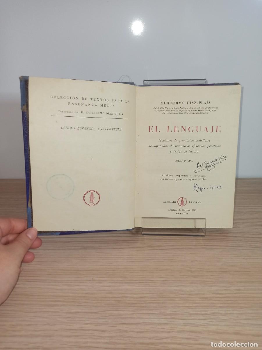 Libros de segunda mano: &rdquo;El lenguaje&rdquo; de Guillermo Diaz-Plaja (1945) - Foto 1