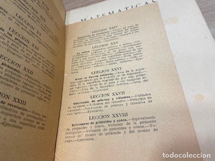 Libros de segunda mano: MATEM&Aacute;TICAS CUARTO CURSO BACHILLERATO. THOMAS-R&Iacute;OS PLAN 1957. CON PROGRAMA DEL CURSO. - Foto 3
